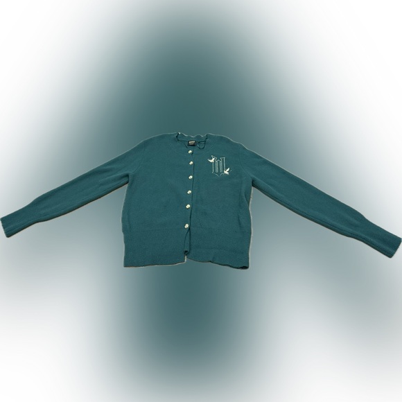Wicked Broadway Cardigan XL by Paul Tazewell Teal Embroidered Sweater - Picture 2 of 8